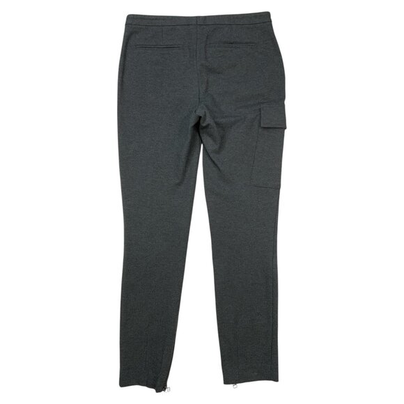 ATM Anthony Thomas Melillo Slim Stretch Cargo Ponte Pant 2 Charcoal Ankle Zip - Picture 2 of 12